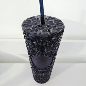 Starbucks NWT Navy Blue Diamond Venti Tumbler 24oz